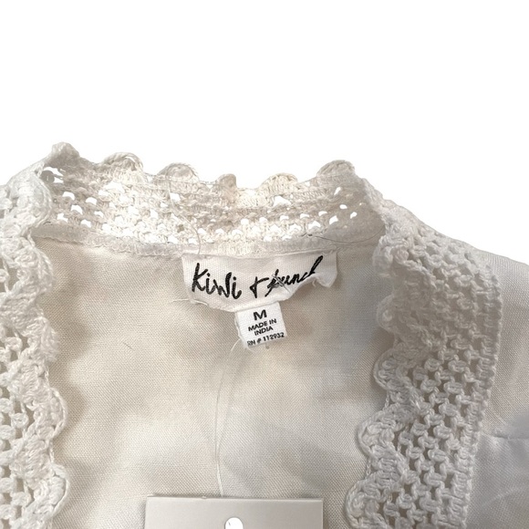 Kiwi & Punch White Kimono/Cover-up-Crocheted Lace-Layered Size Small NWT - Picture 9 of 12